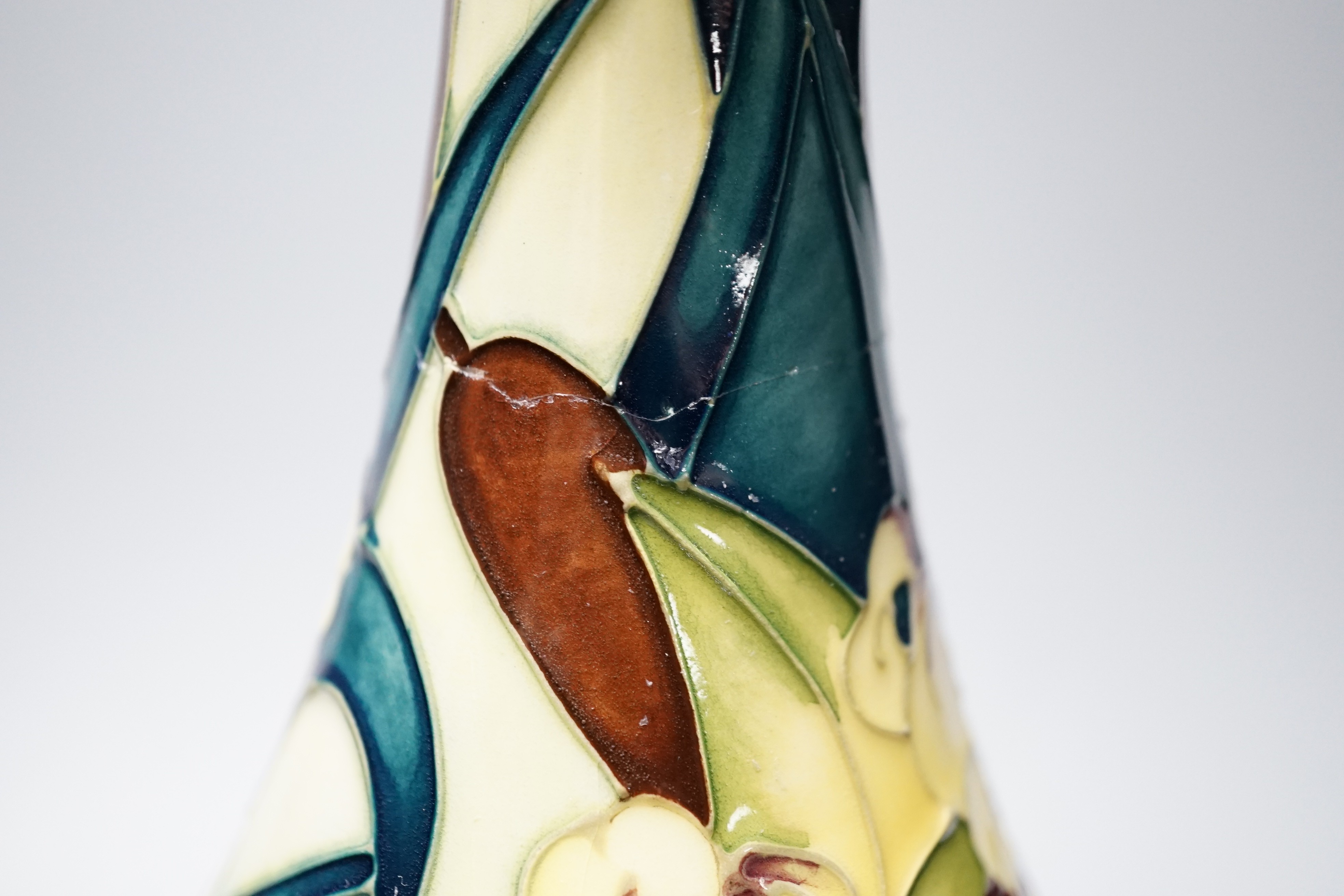 A Moorcroft pottery vase, decorated with the 